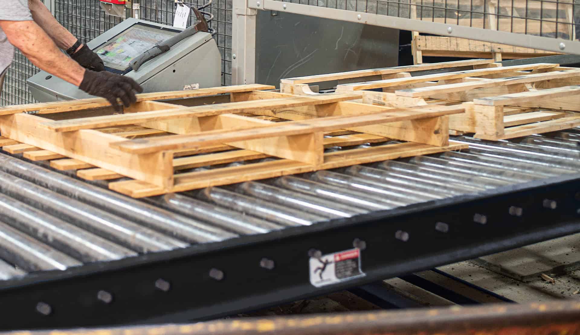 Tear down 100 pallets an hour with the Robotic Pallet Dismantler.